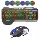 K618 104 Keys USB Wired Multimedia RGB Backlit Gaming Keyboard and 2400DPI LED Gaming Mouse Set