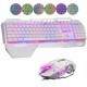 K618 104 Keys USB Wired Multimedia RGB Backlit Gaming Keyboard and 2400DPI LED Gaming Mouse Set