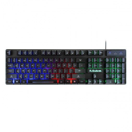KM320 Waterproof 104key LED USB Wired Gaming Keyboard & 1000DPI Mouse Combo Set Multi-Colored Changing Backlight Mouse for Computer Desktop Notebook KM320 Waterproof 104key LED USB Wired Gaming Keyboard & 1000DPI Mouse Combo Set Multi-Colored Changing Backlight Mouse for Computer Desktop Notebook