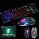 LED Backlit Gaming Keyboard+2400DPI Mouse Sets+Mouse Pad USB Wired Keyboard Set