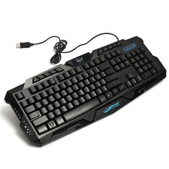 M200 USB 3 Colors LED Backlit Wired Gaming Keyboard