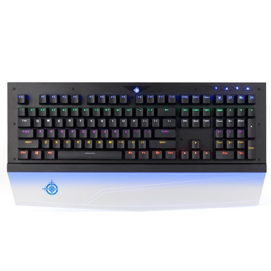 MK8 108 Keys Blue Switch USB2.0 Wired RGB Backlight Mechanical Waterproof Gaming Keyboard with Transparent Hand Rest MK8 108 Keys Blue Switch USB2.0 Wired RGB Backlight Mechanical Waterproof Gaming Keyboard with Transparent Hand Rest