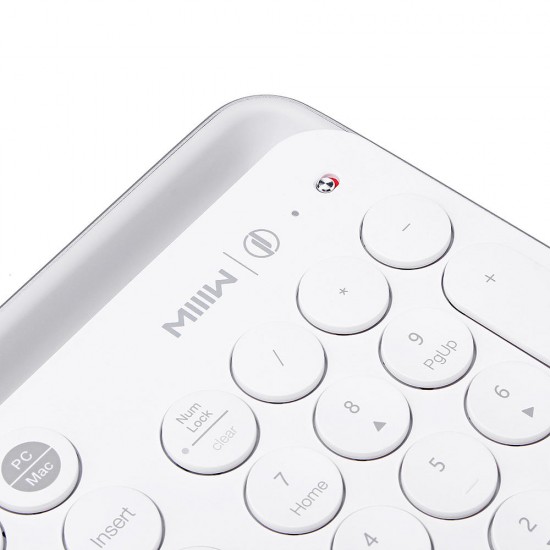 104Keys Wireless bluetooth Dual Mode Membrane Keyboard White 104Keys Wireless bluetooth Dual Mode Membrane Keyboard White