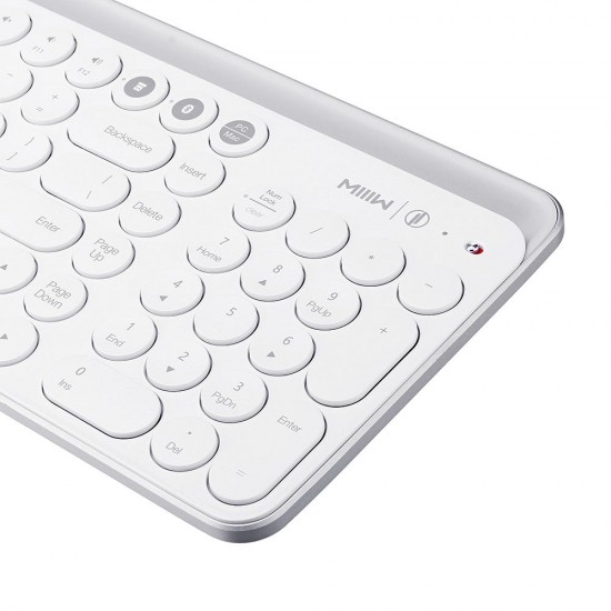 104Keys Wireless bluetooth Dual Mode Membrane Keyboard White 104Keys Wireless bluetooth Dual Mode Membrane Keyboard White