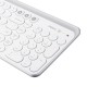 104Keys Wireless bluetooth Dual Mode Membrane Keyboard White