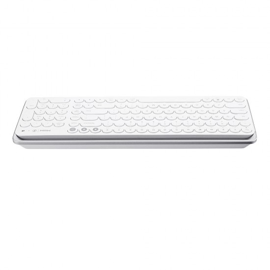 104Keys Wireless bluetooth Dual Mode Membrane Keyboard White 104Keys Wireless bluetooth Dual Mode Membrane Keyboard White