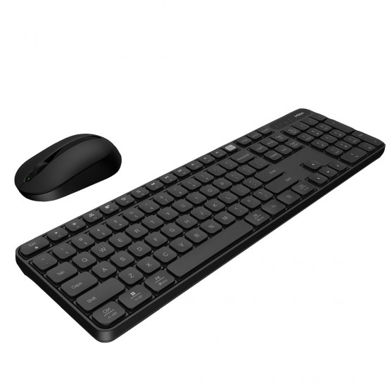 Wireless Keyboard & Mouse Set for Windows/Mac One-button Switching 104 Keys 2.4GHz IPX4 Waterproof Keyboard