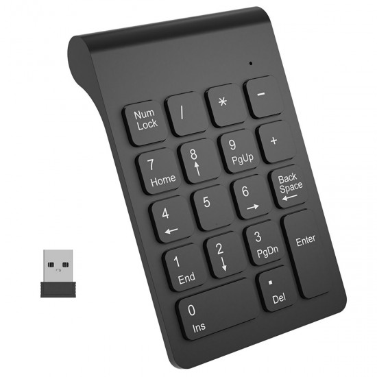 MLD-268 Wireless Numeric Keypad 2.4G 18 Keys Mini Digital Number Pad Portable Silent Financial Accounting Keyboard