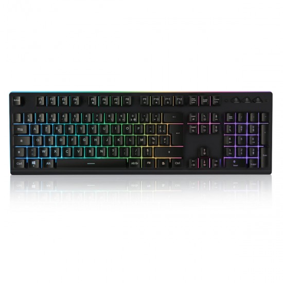 104Keys RGB LED Effects French German English Layout With Mechanical Handfeel