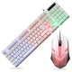 T6 Wired Gaming Keyboard and Mouse Set 104 Key USB RGB Backlight for Laptop Computer PC