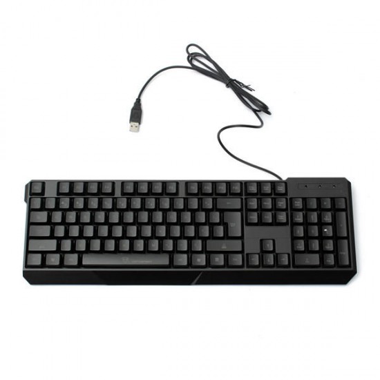 K70 Waterproof Colorful LED Illuminated Backlit USB Wired Gaming Keyboard