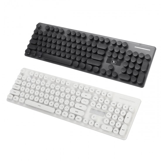 N528 104 Keys Colorful Backlit Mute Rechargeable Wireless Gaming Keyboard and 2.4G Wireless Mouse Combo