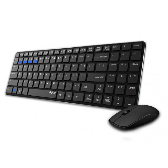 9300M Multi-mode Wireless Keyboard & Mouse Set 2.4GHz + bluetooth 3.0/4.0 99 Keys Keyboard 1300DPI Mouse Combo Set with USB Receiver for Windows XP / Vista / 7 / 8 / 10