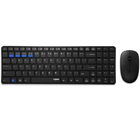 9300M Multi-mode Wireless Keyboard & Mouse Set 2.4GHz + bluetooth 3.0/4.0 99 Keys Keyboard 1300DPI Mouse Combo Set with USB Receiver for Windows XP / Vista / 7 / 8 / 10