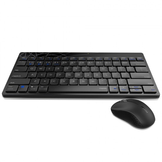 8000T Multi-Mode Wireless Keyboard & Mouse Set bluetooth 3.0/4.0/2.4G 78 Keys Keyboard 1300DPI Mouse Home Office Business Keyboard Mouse Combo