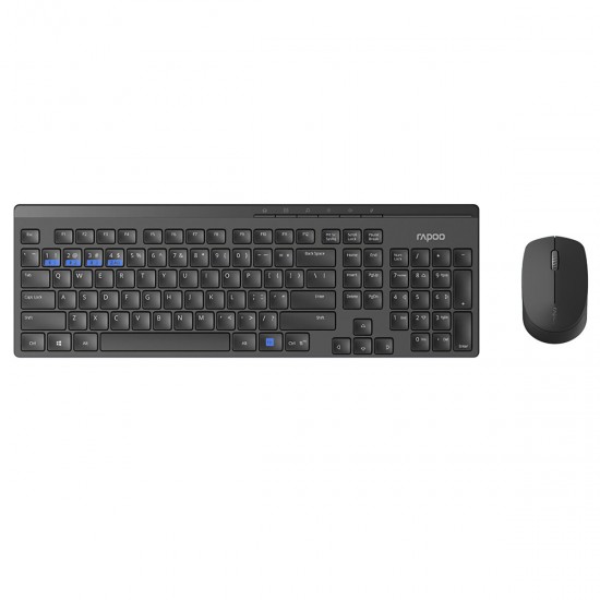 8100M Multi-Mode Wireless Keyboard & Mouse Set bluetooth 3.0 / 4.0 / 2.4G 109 Keys Keyboard and 1300DPI Ergonomic Mouse Combo Set