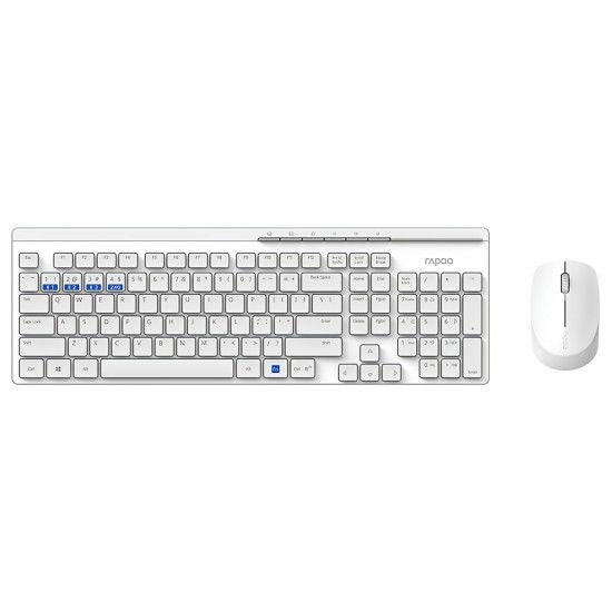 8100M Multi-Mode Wireless Keyboard & Mouse Set bluetooth 3.0 / 4.0 / 2.4G 109 Keys Keyboard and 1300DPI Ergonomic Mouse Combo Set