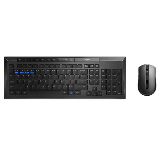 8200M Multi-Mode Wireless Keyboard & Mouse Set bluetooth 3.0/4.0/2.4GHz 113 Keys Keyboard 1600DPI Mouse Office Business Keyboard & Mouse Combo
