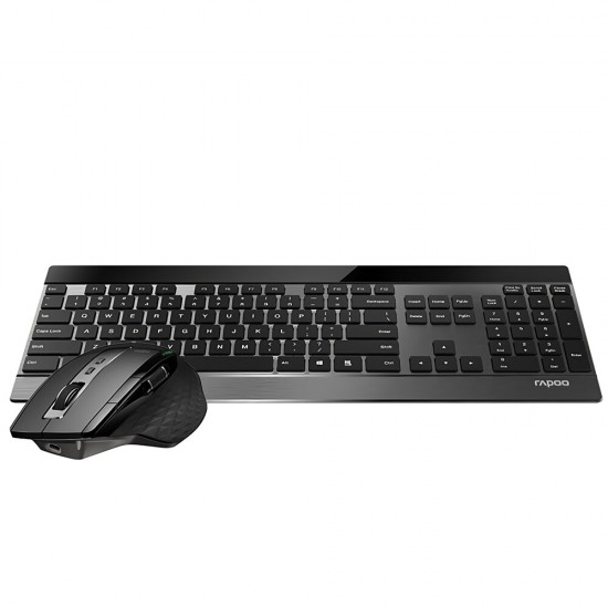 MT980S Wireless Keyboard & Mouse Set bluetooth 3.0+4.0+2.4G Three Modes 3200DPI Office Mouse Ultra-thin Keyboard for PC Laptop Computer