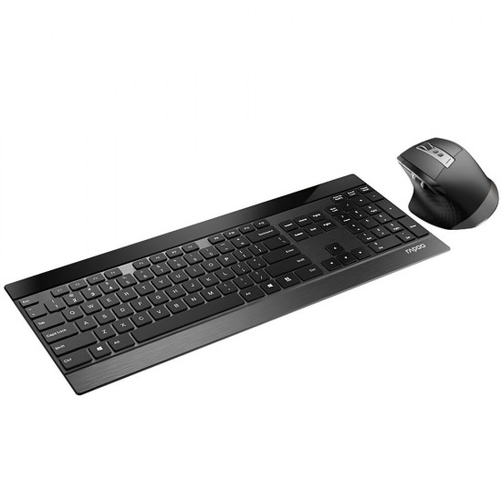 MT980S Wireless Keyboard & Mouse Set bluetooth 3.0+4.0+2.4G Three Modes 3200DPI Office Mouse Ultra-thin Keyboard for PC Laptop Computer