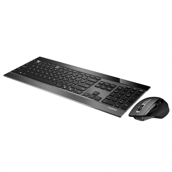 MT980S Wireless Keyboard & Mouse Set bluetooth 3.0+4.0+2.4G Three Modes 3200DPI Office Mouse Ultra-thin Keyboard for PC Laptop Computer