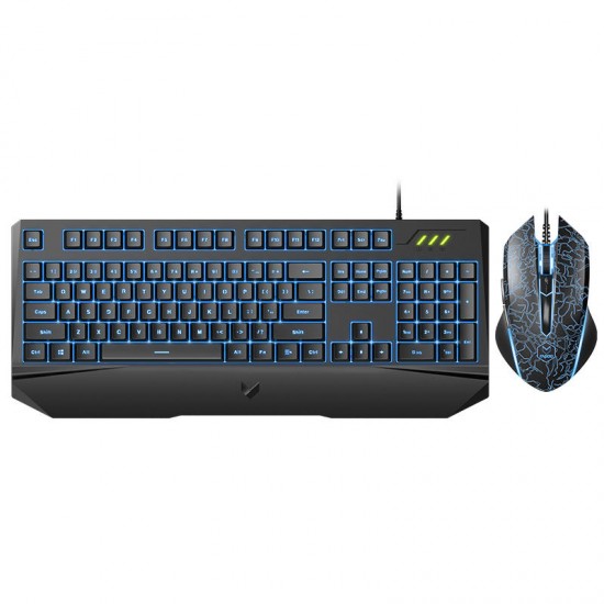 V120S USB Wired 104 Key Backlit Gaming Keyboard and 6400DPI Optical Mouse Combo