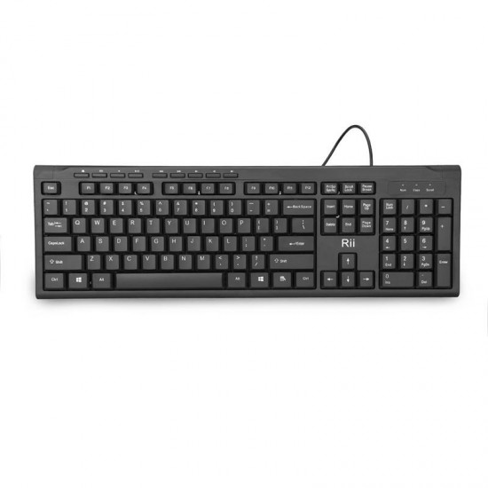 RK907 104 Keys Ultra - Thin USB Wired Desktop Computer Keyboard