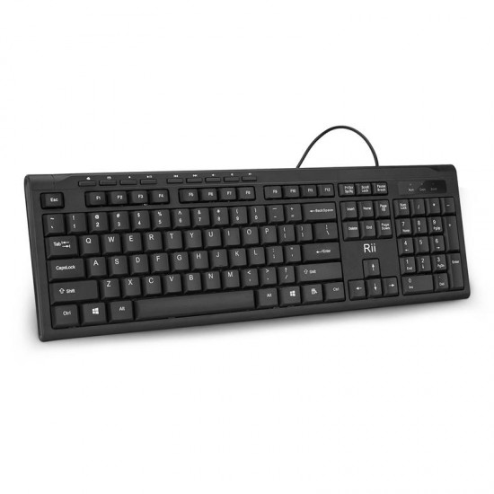 RK907 104 Keys Ultra - Thin USB Wired Desktop Computer Keyboard