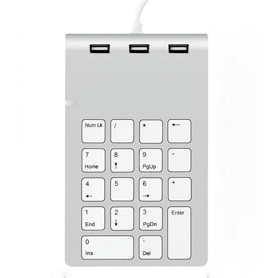 USB 2.0 Numeric Keypad Keyboard with 3-Port USB 2.0 Hub USB 2.0 Numeric Keypad Keyboard with 3-Port USB 2.0 Hub