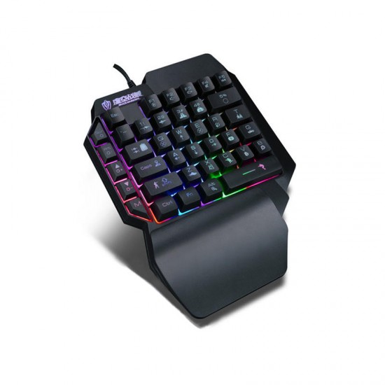 F6 Wired Single Handed RGB Backlight Gaming Keyboard 39 Keys One Hand Ergonomic Game Keypad for PC Laptop Pro PUBG Gamer F6 Wired Single Handed RGB Backlight Gaming Keyboard 39 Keys One Hand Ergonomic Game Keypad for PC Laptop Pro PUBG Gamer