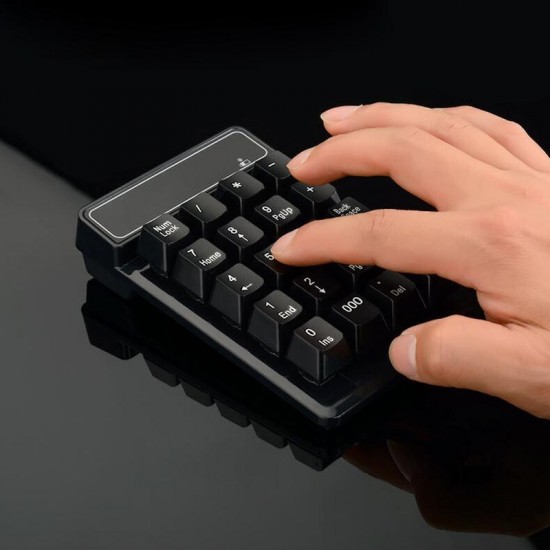 Small 2.4GHz Wireless Numeric Keypad Mini Suspension Number Pad Keyboard for Laptop PC