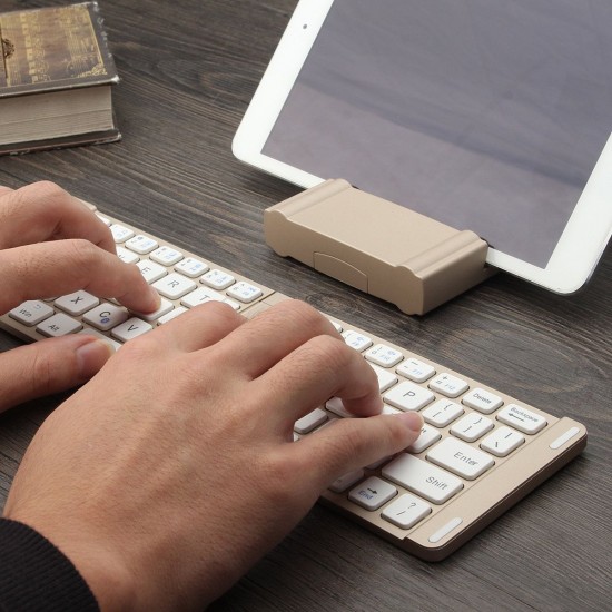 Small Size Foldable bluetooth Aluminum Alloy Bottom Shell Keyboard