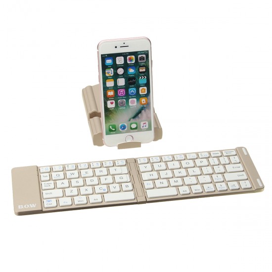 Small Size Foldable bluetooth Aluminum Alloy Bottom Shell Keyboard