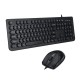 USB Keyboard and Mouse Set Waterproof Wired Punk Keyboard Mouse Set Typing Gaming for Desktop Laptop PC Computer