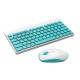 Ultra Silent Thin 2.4GHz Wireless Small Keyboard and Mouse Set Kit for Desktop Notebook