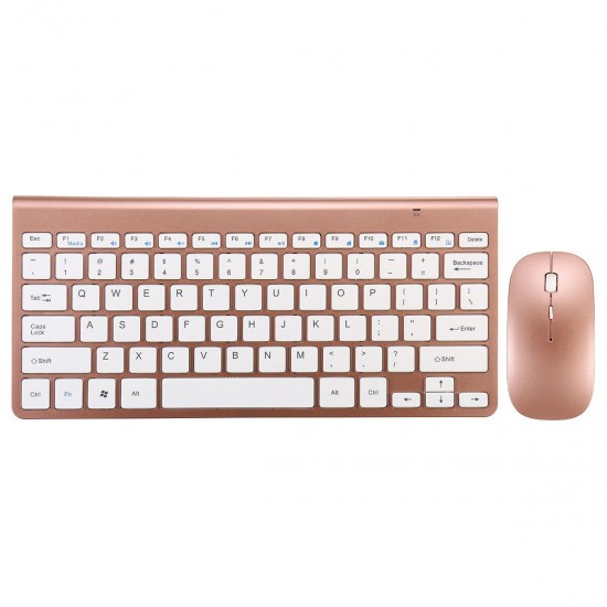 Ultra Thin 2.4GHz Wireless Keyboard and 1200DPI Wireless Ultra Thin Mouse Combo Set with USB Receiver for PC Computer