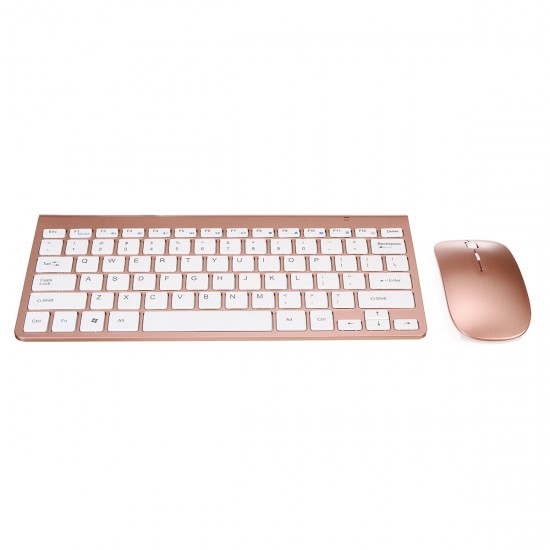 Ultra Thin 2.4GHz Wireless Keyboard and 1200DPI Wireless Ultra Thin Mouse Combo Set with USB Receiver for PC Computer