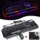 Wired LED Backlit USB Ergonomic Mechanical Gaming Keyboard + Gamer Mouse Sets + Mouse Pad