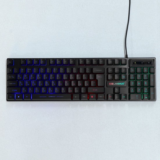 Wired Russian 104 Keys Gaming Keyboard & Mouse Set Ergonomic Mouse Combo Home Office Kit for Laptop Computer PC Wired Russian 104 Keys Gaming Keyboard & Mouse Set Ergonomic Mouse Combo Home Office Kit for Laptop Computer PC