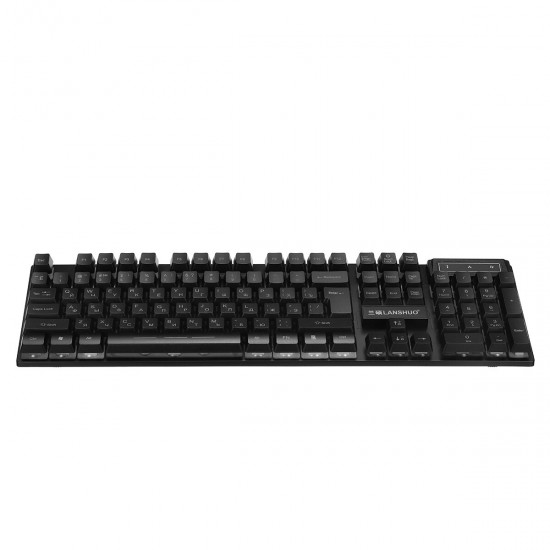 Wired Russian 104 Keys Gaming Keyboard & Mouse Set Ergonomic Mouse Combo Home Office Kit for Laptop Computer PC