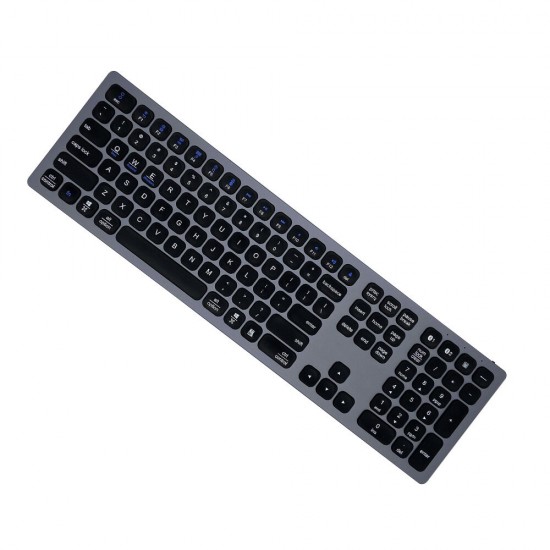 Wireless bluetooth Keyboard 110 Keys Multi-Device Connection Aluminum Alloy Wireless Type-C Rechargeable Keyboard