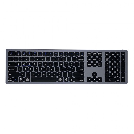 Wireless bluetooth Keyboard 110 Keys Multi-Device Connection Aluminum Alloy Wireless Type-C Rechargeable Keyboard