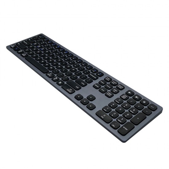 Wireless bluetooth Keyboard 110 Keys Multi-Device Connection Aluminum Alloy Wireless Type-C Rechargeable Keyboard