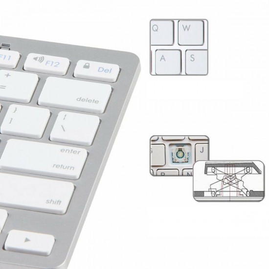 Wireless bluetooth Keyboard Rechargeable Ultra-Thin Home Office Keyboard For iPad Apple Mac Computer iOS Windows Android Tablet