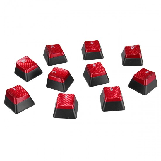 10 Key Backlit Translucent WASD Keycap Key Cap for MX Switch Mechanical Keyboard for Corsair FPS