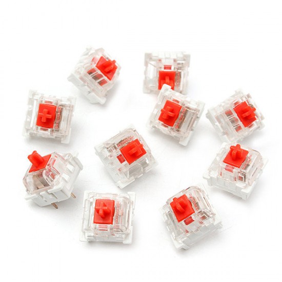 10 Pcs RGB Series Red Mechanical Switch for MX Mechanical Keyboard Replacement