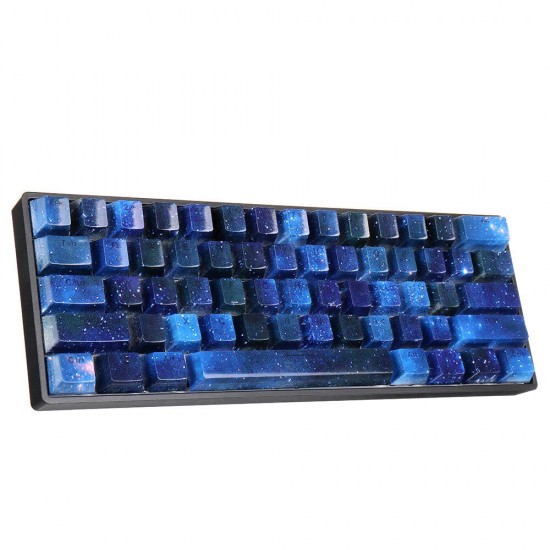 104 Keys Blue Starry Sky Keycap Set OEM Profile ABS Two Color Molding Keycaps for Mechanical Keyboard