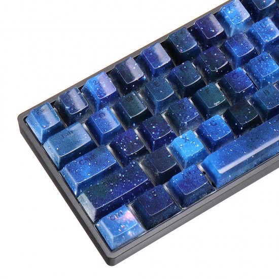 104 Keys Blue Starry Sky Keycap Set OEM Profile ABS Two Color Molding Keycaps for Mechanical Keyboard