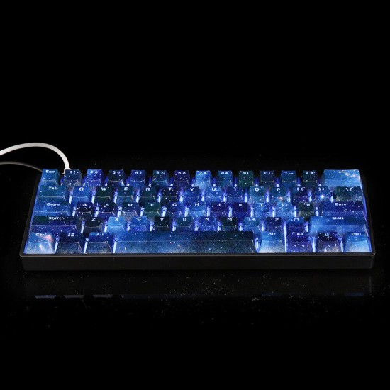 104 Keys Blue Starry Sky Keycap Set OEM Profile ABS Two Color Molding Keycaps for Mechanical Keyboard