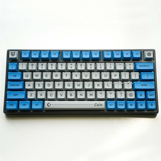 104 Keys Dark Blue Vintage Keycaps XDA Profile PBT 1U 1.75U 2U Key Cap Compatible with GH60 GK61 GK64 84 96 87 104 108 Mechanical Keyboard
